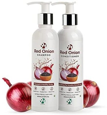 91Ayurveda Red Onion Shampoo & Conditioner With Red Onion Seed Oil Extract(400 ml)