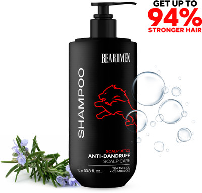 BEARDMEN Anti Dandruff Scalp Care Shampoo With Aloe Vera & Tea Tree - 1 L(1 L)