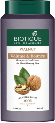 BIOTIQUE Walnut Volume & Bounce Shmpoo & Conditioner(340 ml)