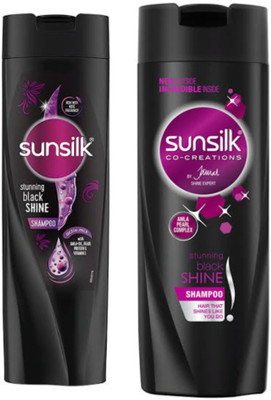 SUNSILK Stunning Black Shine Shampoo 168ml x 2n(336 ml)