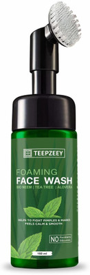 Teepzeey Tea Tree Foaming With Tea Tree With Deep Cleansing Brush  (Pack Of 3) Face Wash(160 ml)