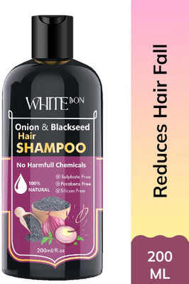 white bon Onion Shampoo for Growth & Hair Fall Control with Onion & Plant Keratin(200 ml)