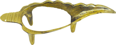 Jagannath World Blessings in Brass: Shankh Stand for Auspicious Beginnings Decorative Shankh(Gold)