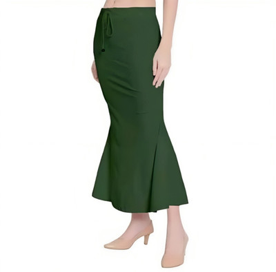 KEYU FASHION PETTICOAT - BT GREEN Lycra Blend Petticoat(M)
