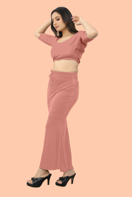 Ozberk Creation SH.__Fish_peach_M_Saree Shapewear shapewear petticoat For women Lycra Blend Petticoat(M)