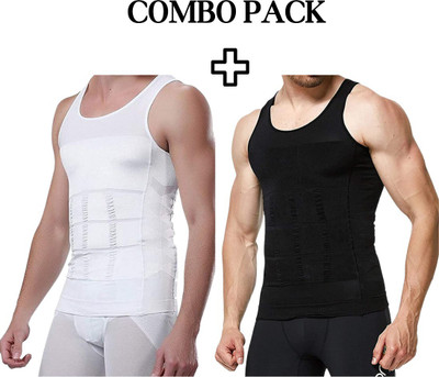 Olsic Premium Compression Tank Top Slimming Body Shaper Vest Tummy Control Undershirt Men Shapewear