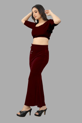 Ozberk Creation INF_Fish_Maroon_L_Saree Shapewear shapewear petticoat For women Lycra Blend Petticoat(L)