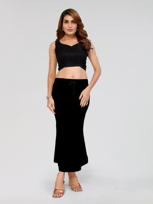 BLYNK SPW-BLACK Polycotton, Lycra Blend Petticoat(L)