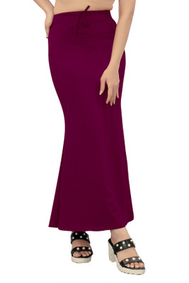 KERMIT FishCut_purple_L_Saree Shapewear shapewear petticoat For saree Lycra Blend Petticoat(L)