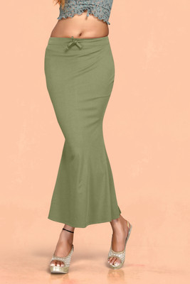 SCUBE DESIGNS SC_PC_TEX_FLARE_3809_OLIVE GREEN Polyester Petticoat(M)