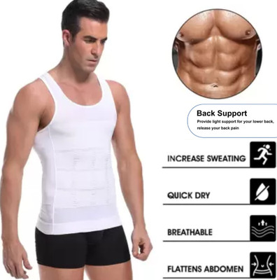 Olsic Premium Compression Tank Top Slimming Body Shaper Vest Tummy Control Undershirt Men Shapewear