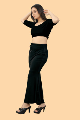 Ozberk Creation B.L.U__Fish_Black_S_Saree Shapewear shapewear petticoat For Women Lycra Blend Petticoat(S)