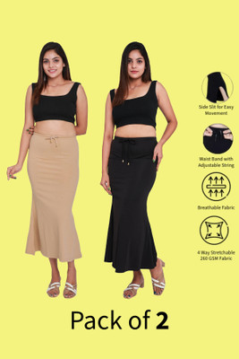 TiberFashion Black & Beige Lycra Blend Solid Pack of 2 ( Size - M ) Women Shapewear