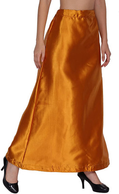 laxmibaa women dark yellow petticoats Pure Satin Petticoat(Free)