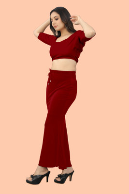 Ozberk Creation SH.__Fish_Red_S_Saree Shapewear shapewear petticoat For women Lycra Blend Petticoat(S)