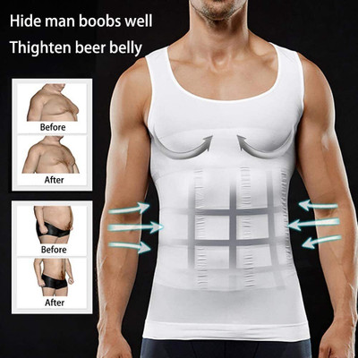 AloneFit Mens Shapewear Vest Compression Shirt Tummy Control Undershirt Men Body Shaper Men Shapewear