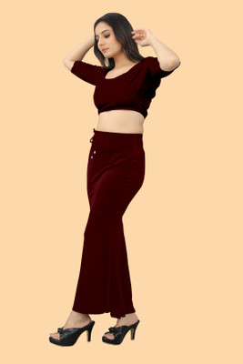 Ozberk Creation B.L.U__Fish_Maroon_M_Saree Shapewear shapewear petticoat For women Lycra Blend Petticoat(M)