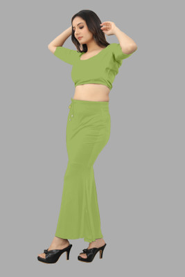 Ozberk Creation INF_Fish_Pista_L_Saree Shapewear shapewear petticoat For saree Lycra Blend Petticoat(L)