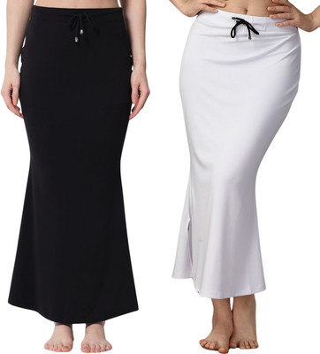 wizulo trendz 103_black-white Polyester Petticoat(L)