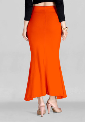house of common FISH CUT ORANGE XL 4 Lycra Blend Petticoat(XL)
