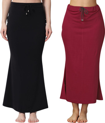 wizulo trendz 103_black-maroon Polyester Petticoat(L)
