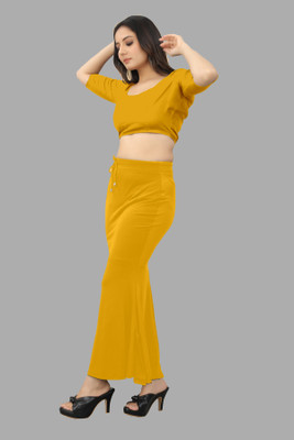 Ozberk Creation INF_Fish_Mustard_L_Saree Shapewear shapewear petticoat For women Lycra Blend Petticoat(L)