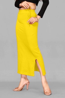 BADGERW INSOME Solid Women Pencil Yellow Skirt