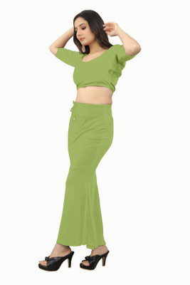 Ozberk Creation PAR.__Fish_Pista_XXL_Saree Shapewear shapewear petticoat For saree Lycra Blend Petticoat(XXL)