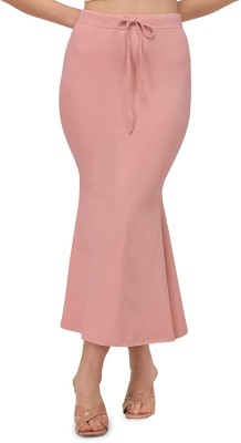 SCUBE DESIGNS Stylish Fishcut Saree Shapewear Peach (M) Lycra Blend Petticoat(M)