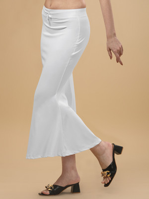 keshav piya fab Fishcut Saree Shapewear White Lycra Bland Petticoat Lycra Blend Petticoat(S)