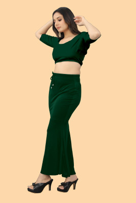 SHAYONAM SH._Fish_Dark Green_L_Saree Shapewear shapewear petticoat For Women Lycra Blend Petticoat(L)