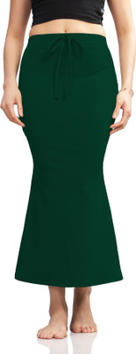 Veehaus darkgreen-shaperwear petticoat lycra fishcut saree shapwear Lycra Blend Petticoat(M)