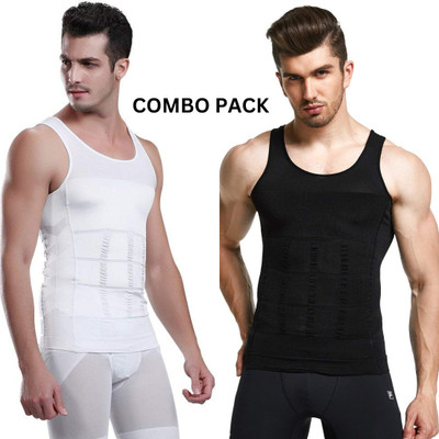 Olsic Premium Compression Tank Top Slimming Body Shaper Vest Tummy Control Undershirt Men Shapewear