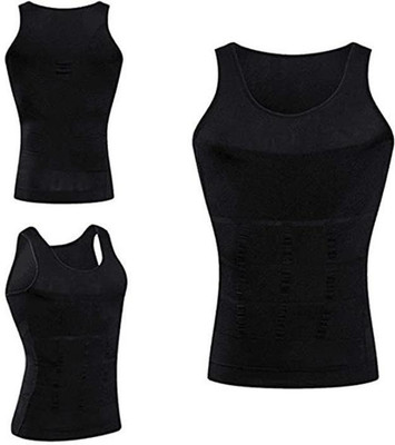 Olsic Premium Compression Tank Top Slimming Body Shaper Vest Tummy Control Undershirt Men Shapewear