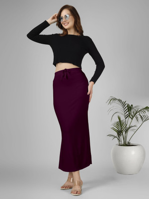 NEXSUS APPARELS SH-3-WINE_XL Lycra Blend Petticoat(XL)