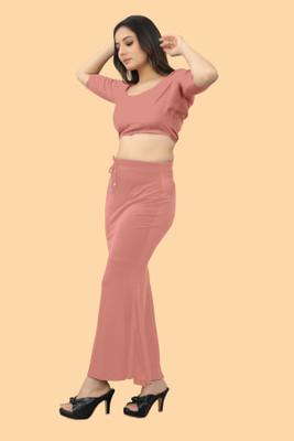 Ozberk Creation B.L.U__Fish_peach_M_Saree Shapewear shapewear petticoat For women Lycra Blend Petticoat(M)