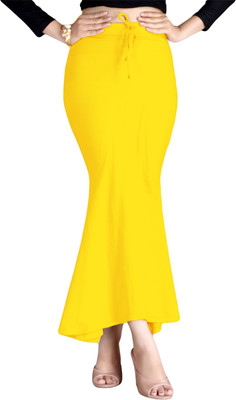BuyOnn Slim Fit Saree Shapewear Petticoat Yellow Lycra Blend Petticoat(L)