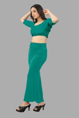 Ozberk Creation INF_Fish_turquoise green_XXL_Saree Shapewear shapewear petticoat For women Lycra Blend Petticoat(XXL)