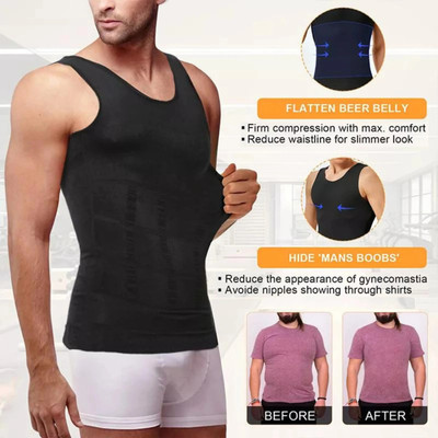 AloneFit Slim N Lift Men�s Abs Abdomen Slim Stretchable Tummy Tucker Vest Shapewear Men Shapewear