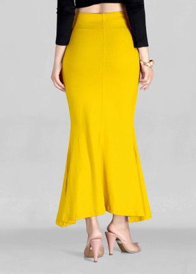 house of common FISH CUT YELLOW L 4 Lycra Blend Petticoat(L)