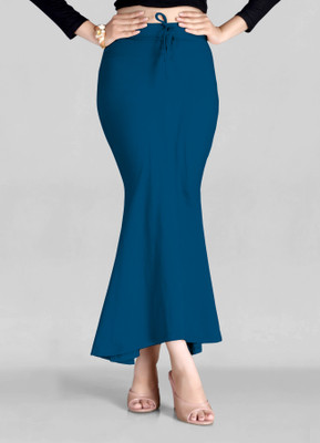 Veehaus teal_saree shapewear cotton Lycra Blend Petticoat(L)