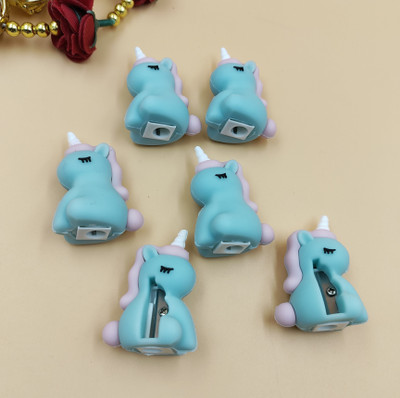 Paper Bear Unicorn Table Sharpener Table Sharpener Sharpeners(Set of 6, Light Blue)