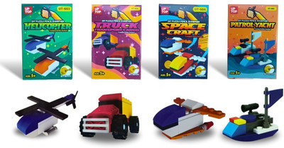 ZIKKU Diy Puzzle Transformers Sharpeners(Set of 4, Multicolor)