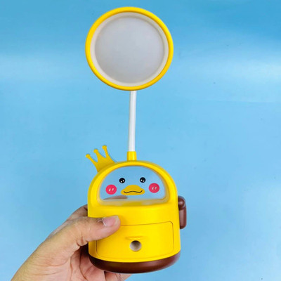 KTRS 1 Light Bedside Table Lamp with Pencil Sharpener Sharpener(Multicolor)