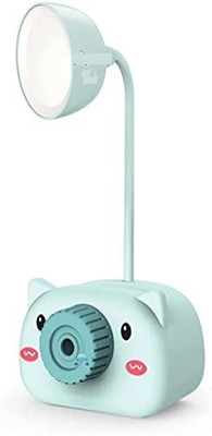 JELLIFY 4 in 1 Camera Design Table Night Lamp/Pencil Sharpener/ Pen Stand/Mobile Stand Single Sharpeners(Set of 1, Blue)