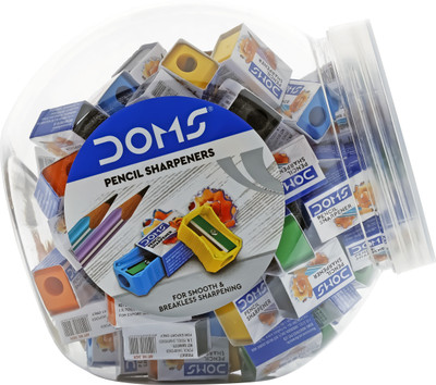 DOMS 100 Piece Jar Single Pencil Sharpeners(Set of 100, Multicolor)