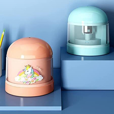 Bonafide Electric Sharpener Automatic Sharpener,Pencil Sharpener,Table Sharpener Machine,B'Day Return Gift Sharpeners(Set of 1, Blue, Pink)