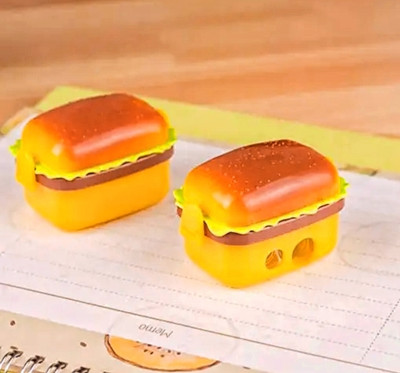 Gupta Traders Burger Double pencil sharpener Sharpeners(Set of 1, Multicolor)