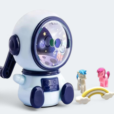 Bachpan Premium Astronaut Space theme sharpner with unicorn eraser (pack of 3) 2in1 Sharpener(White, Blue)