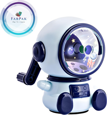 FabPak Cartoon Pencil Sharpener for Kids Space Astronaut Pencil Sharpener Sharpener(White Color)